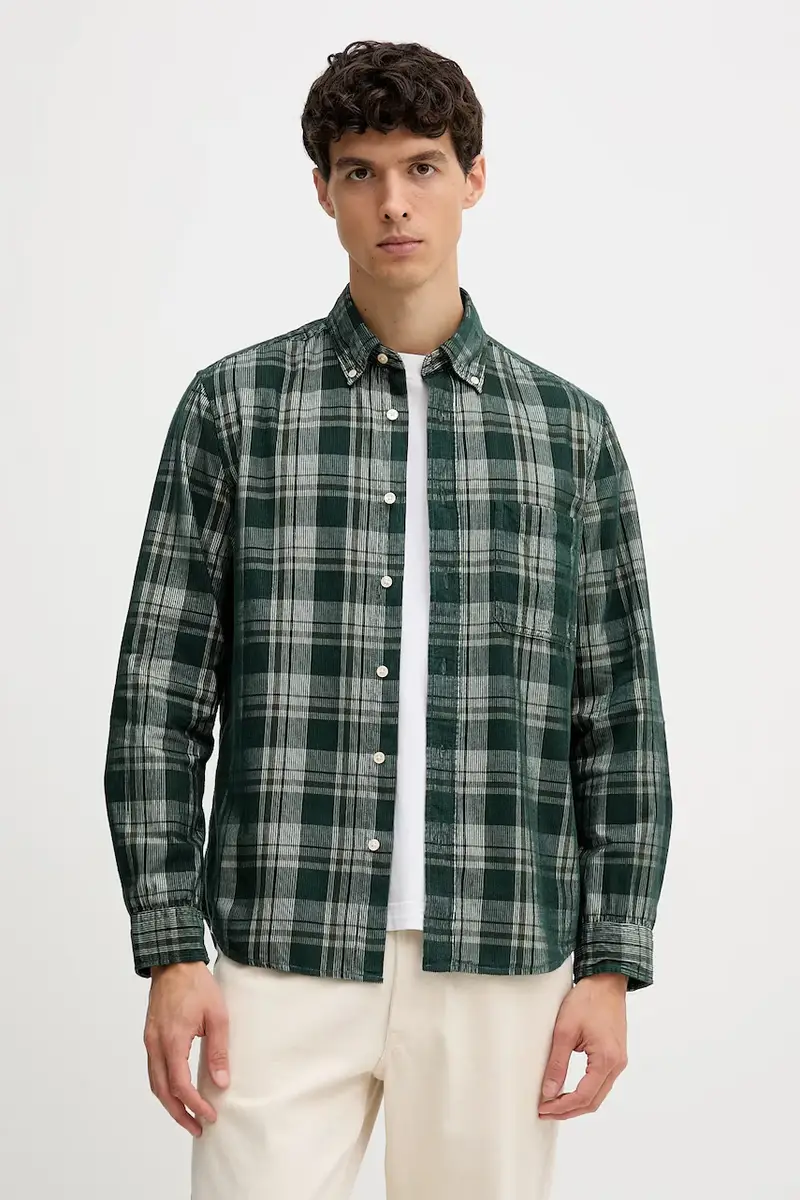 camicia in cotone uomo 529739742058 Verde