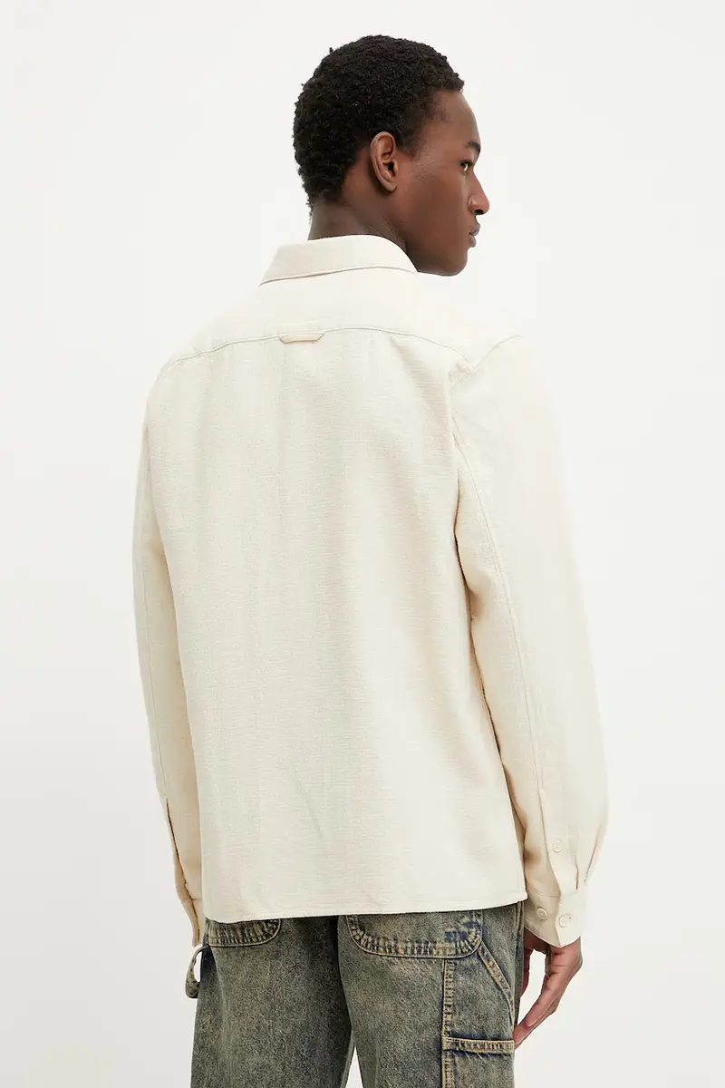 camicia in cotone uomo colore beige 5000005906 miniatura 3