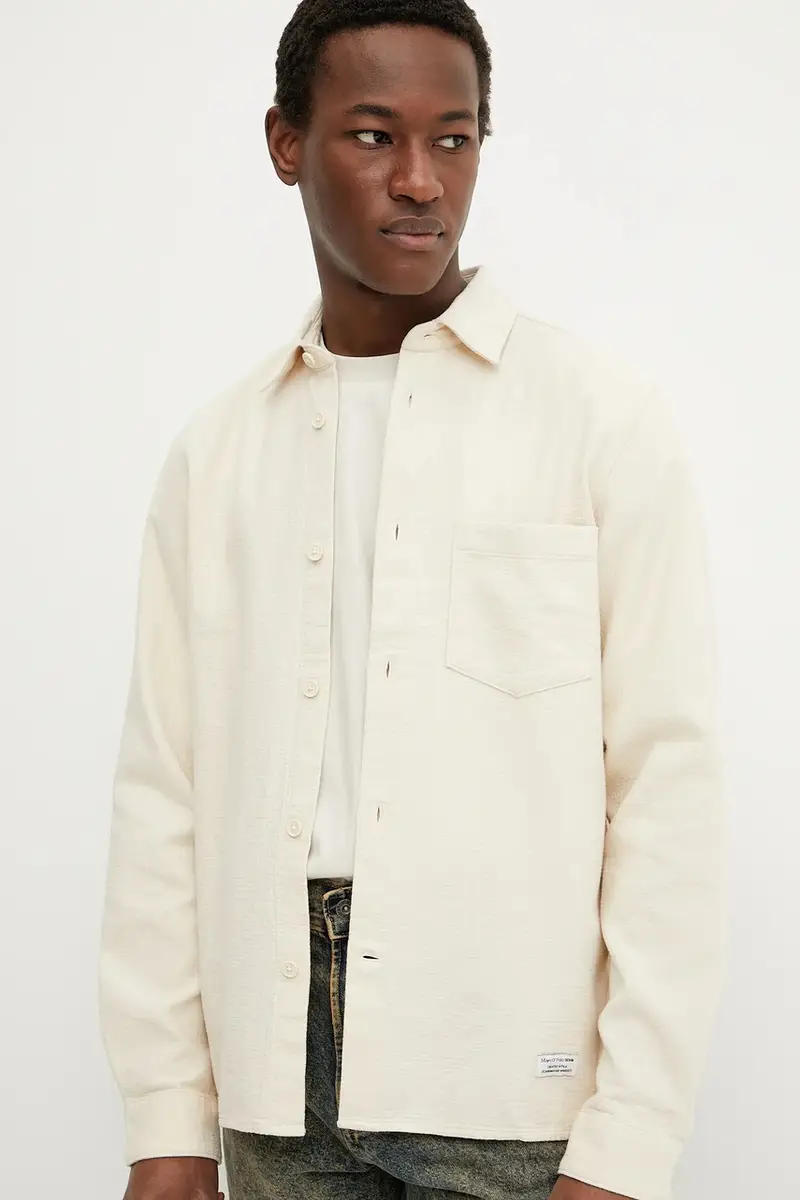 camicia in cotone uomo colore beige 5000005906 miniatura 4