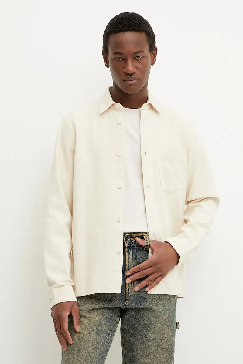 camicia in cotone uomo colore beige 5000005906