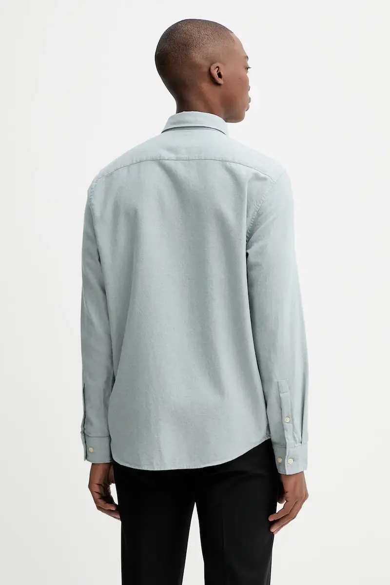 camicia in cotone uomo colore blu 531732342118 miniatura 3