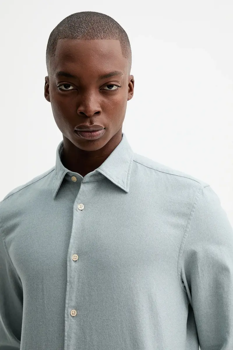 camicia in cotone uomo colore blu 531732342118 miniatura 4