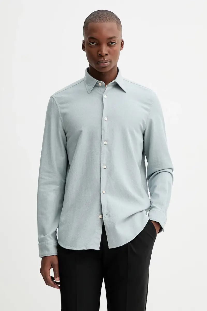 camicia in cotone uomo colore blu 531732342118