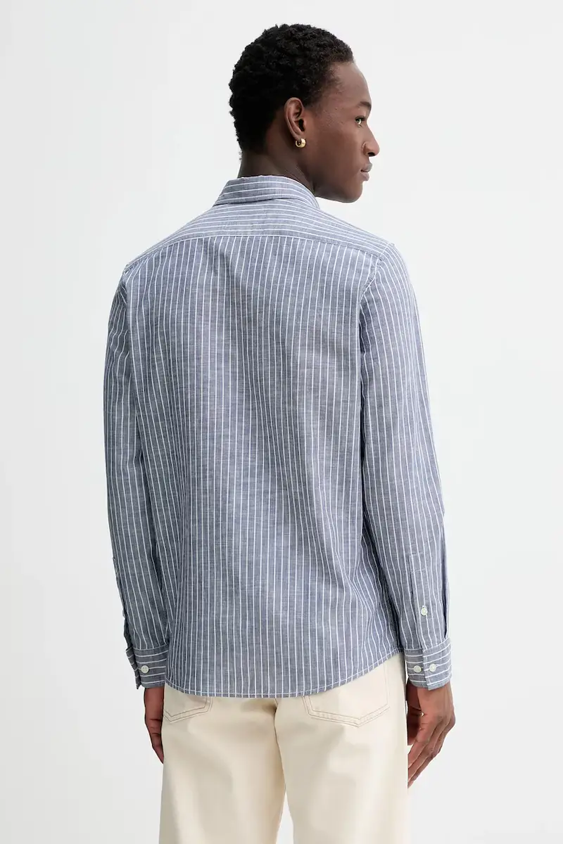 camicia in cotone uomo colore blu M26721042358 miniatura 3