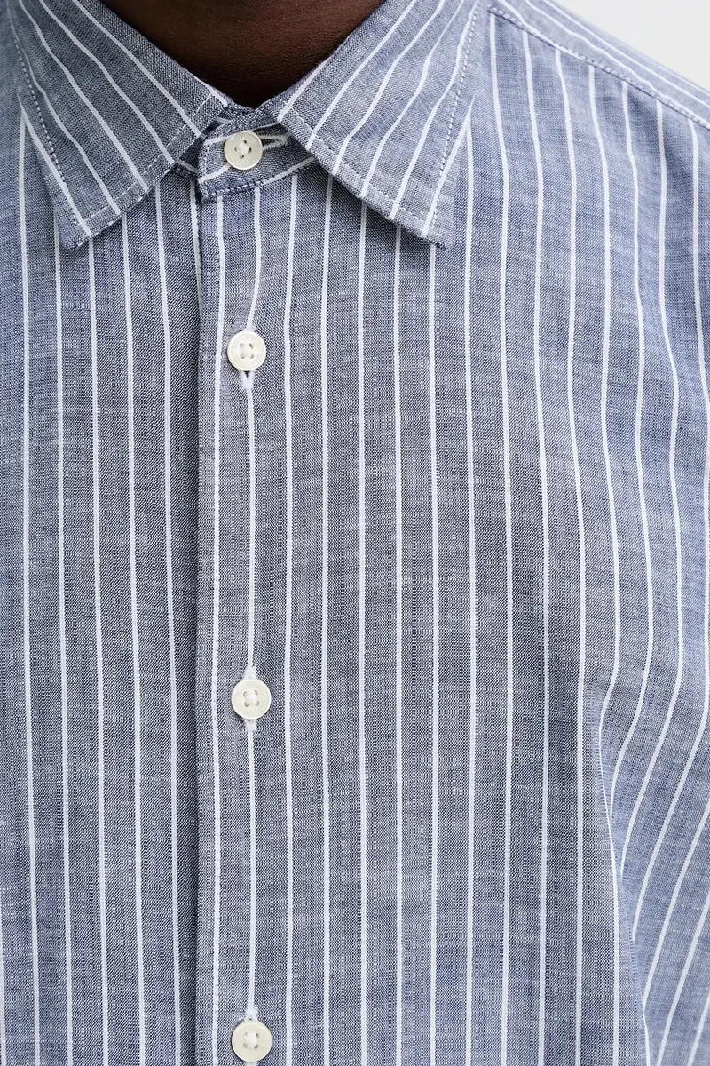 camicia in cotone uomo colore blu M26721042358 miniatura 5