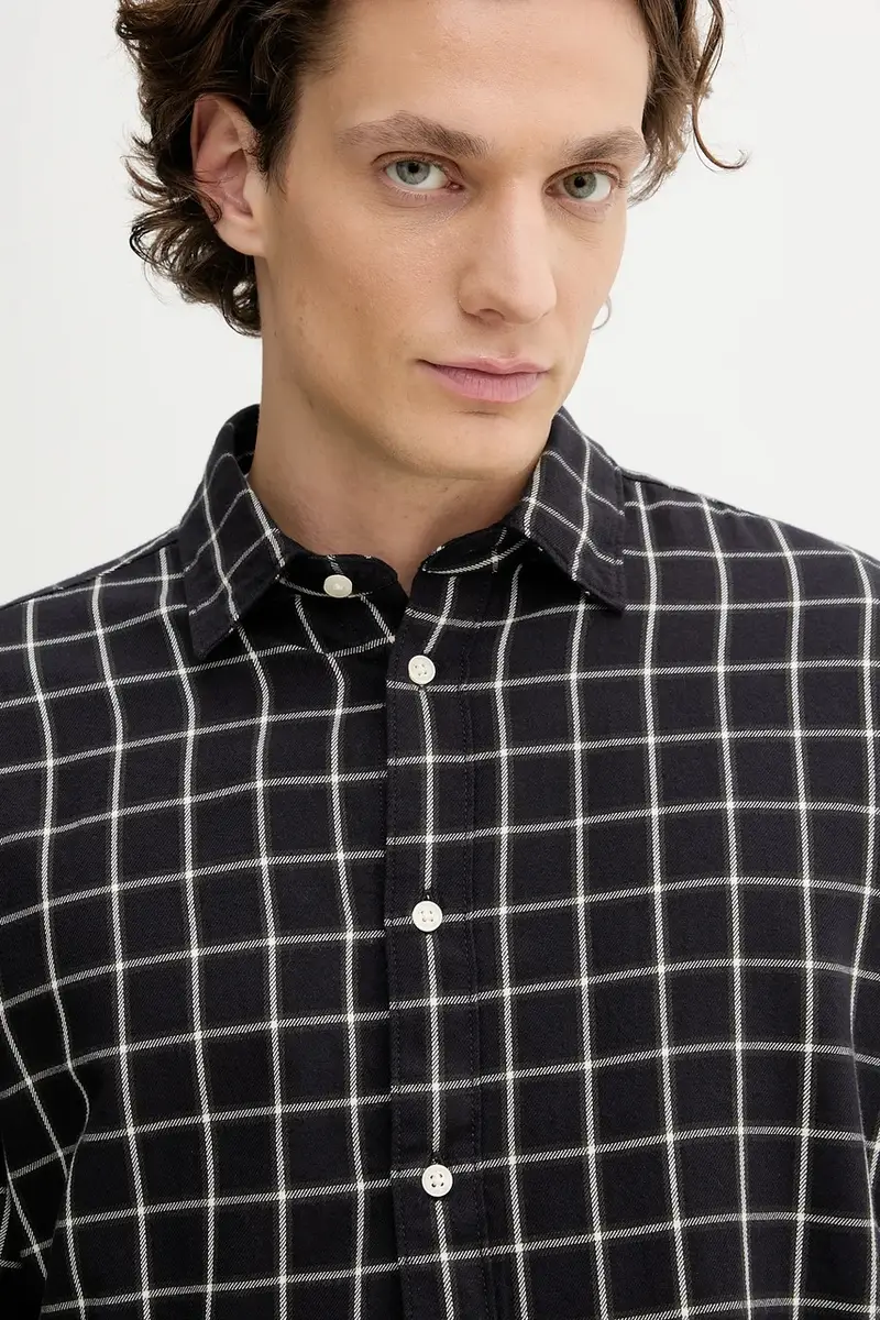 camicia in cotone uomo colore blu navy 5000007117 miniatura 4