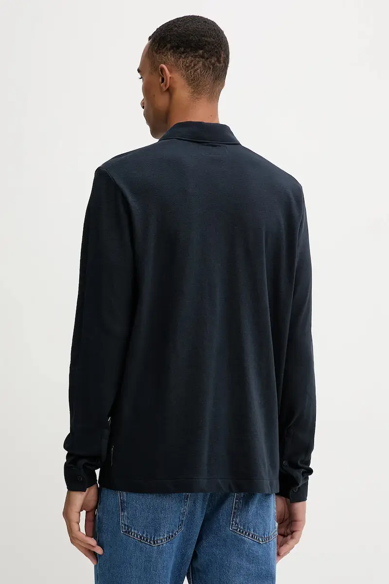 camicia in cotone uomo colore blu navy 528205755036 miniatura 3