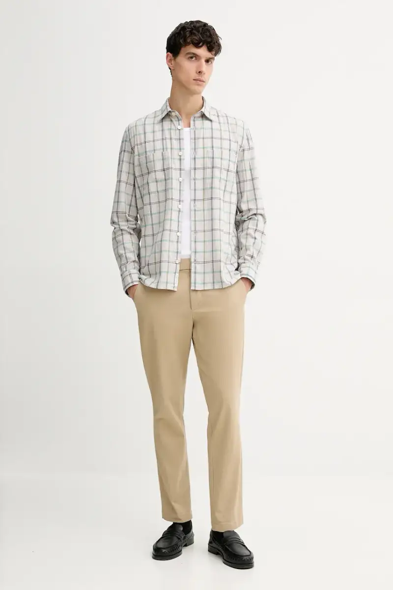 camicia in cotone uomo colore grigio 526724542108 miniatura 2