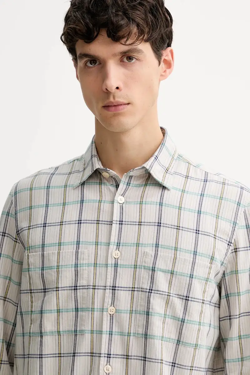 camicia in cotone uomo colore grigio 526724542108 miniatura 4