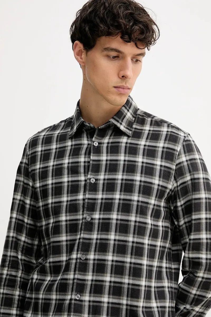 camicia in cotone uomo colore grigio 529740042118 miniatura 4