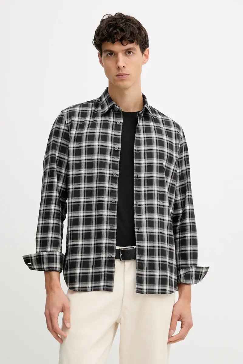 camicia in cotone uomo colore grigio 529740042118