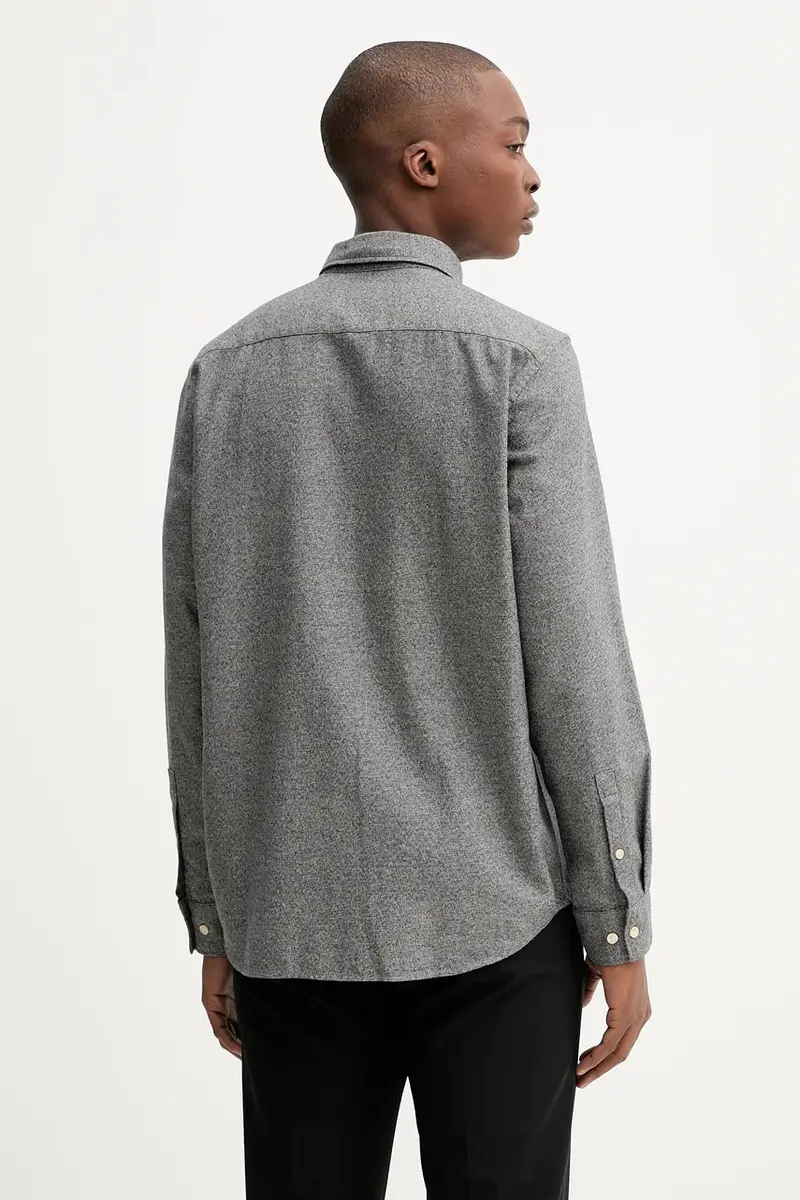 camicia in cotone uomo colore grigio 531732342118 miniatura 3