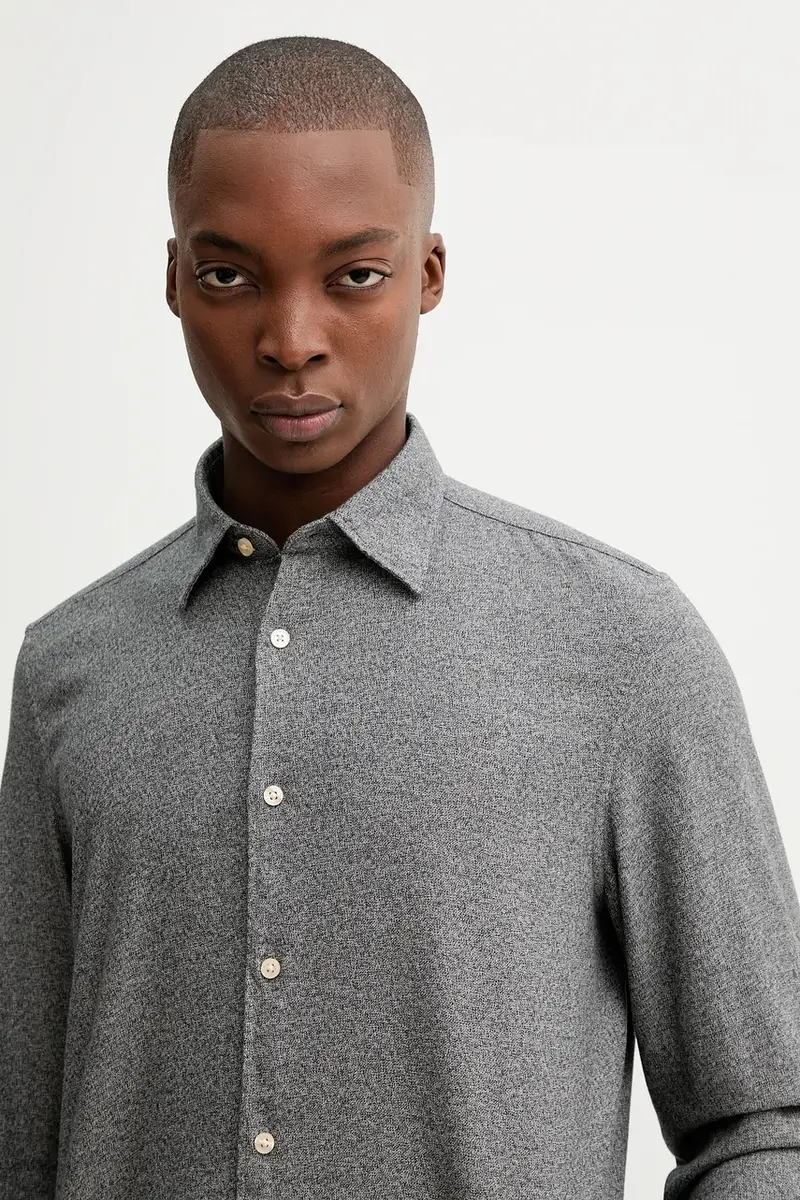 camicia in cotone uomo colore grigio 531732342118 miniatura 4