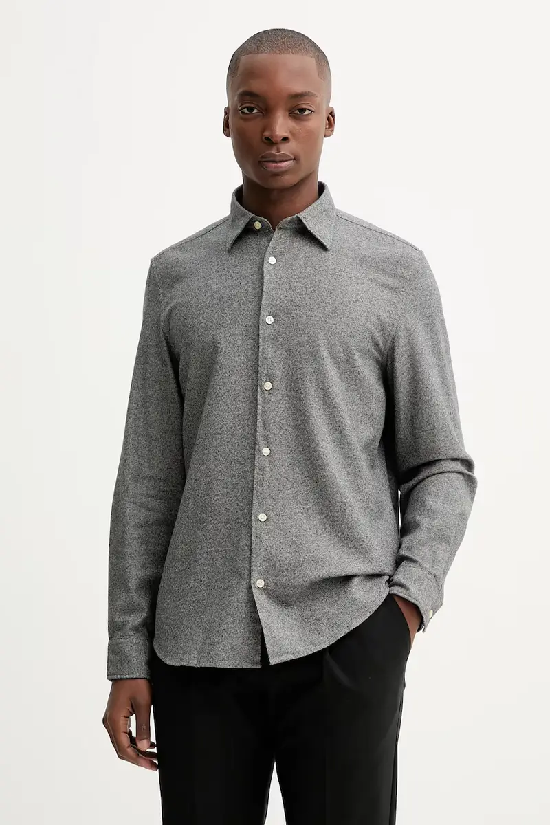 camicia in cotone uomo colore grigio 531732342118