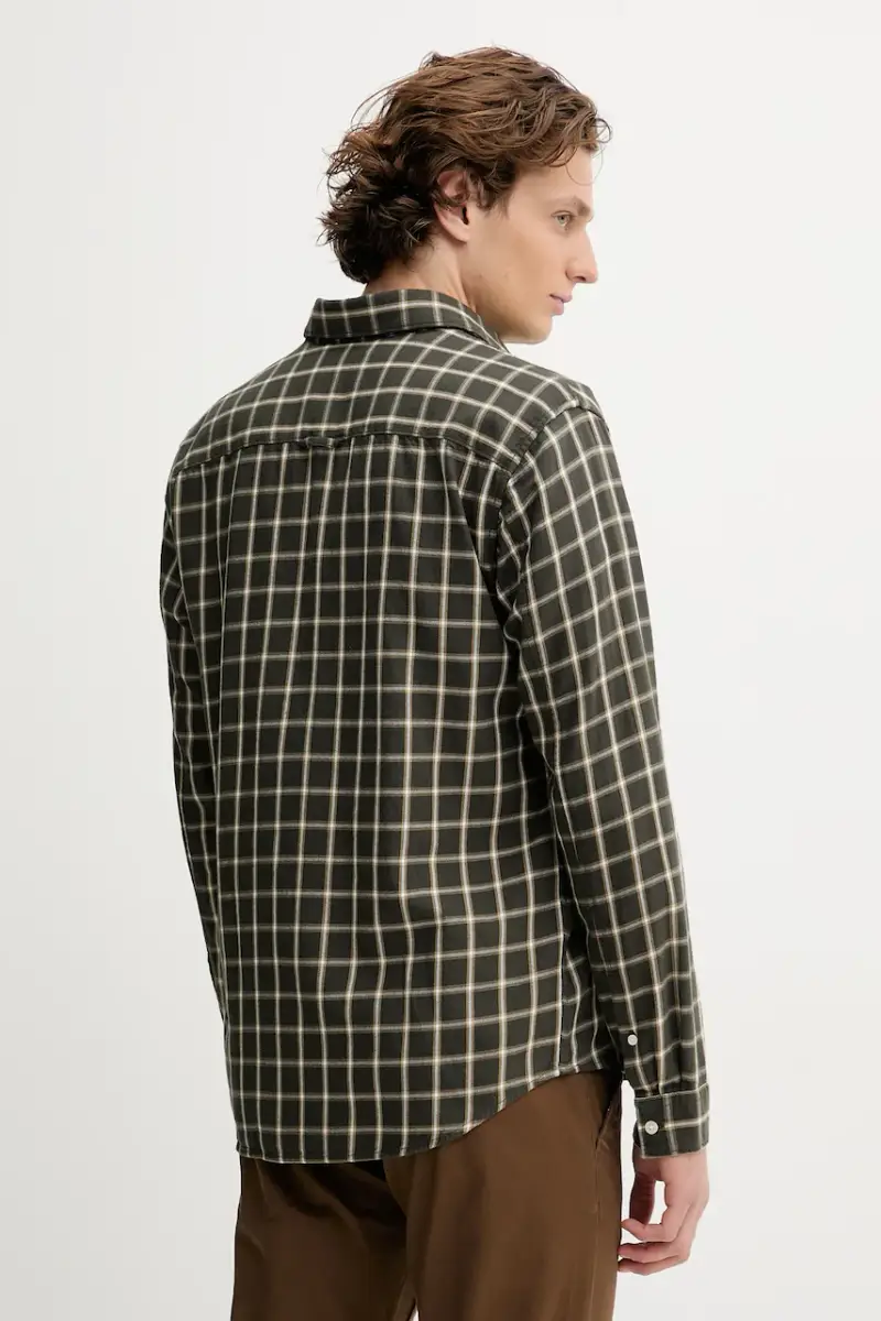 camicia in cotone uomo colore verde 5000007117 miniatura 3