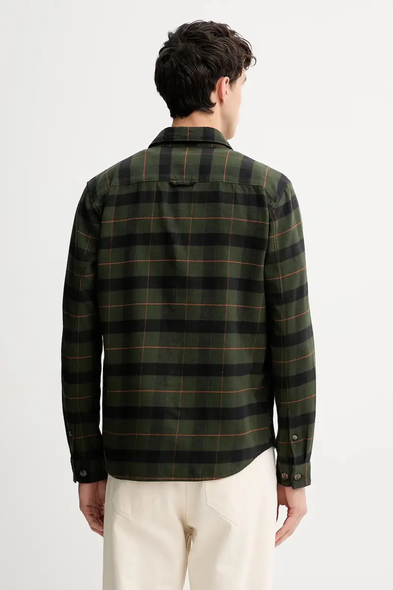 camicia in cotone uomo colore verde 5000007600 miniatura 3