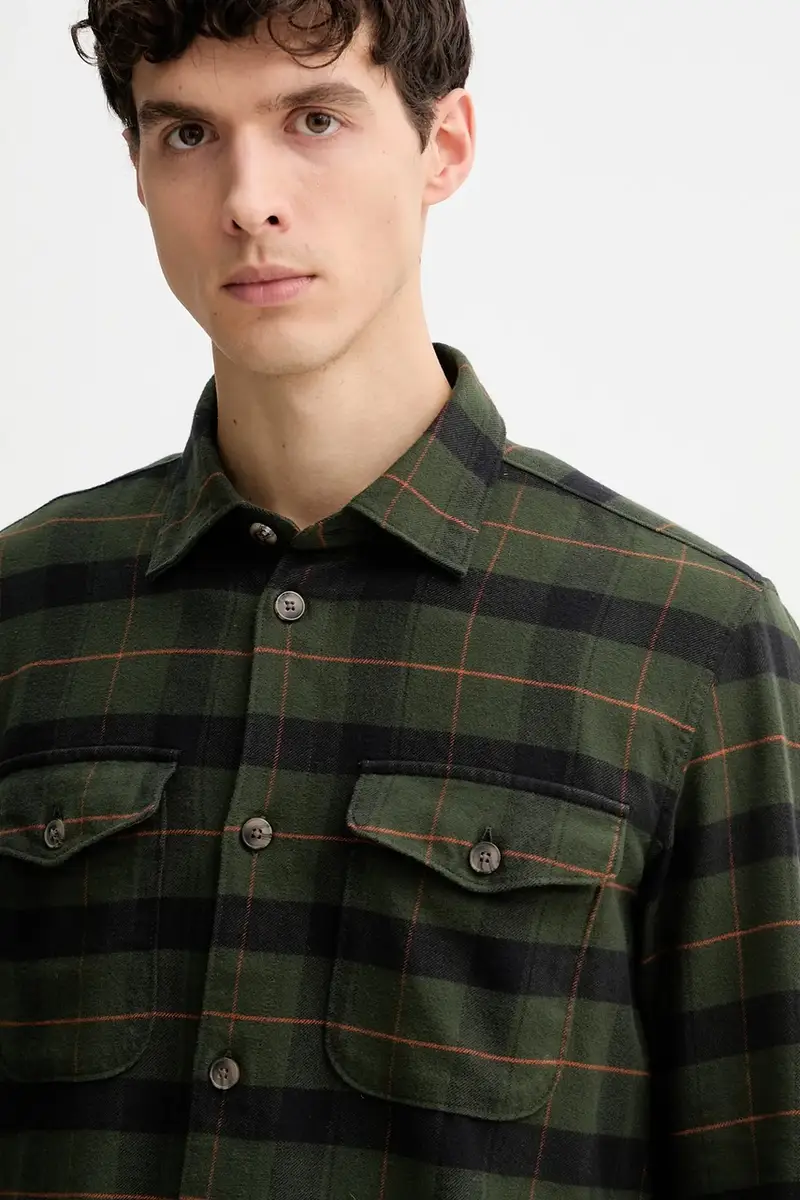 camicia in cotone uomo colore verde 5000007600 miniatura 4