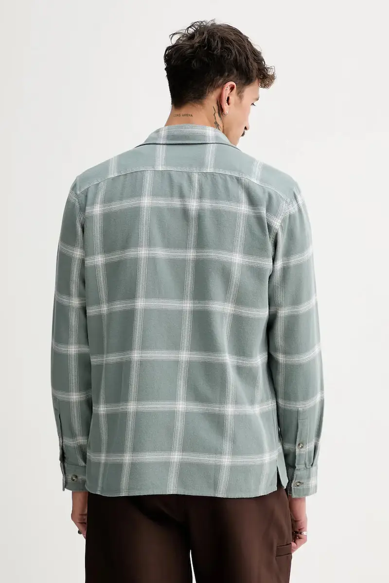 camicia in cotone uomo colore verde 530734042108 miniatura 3