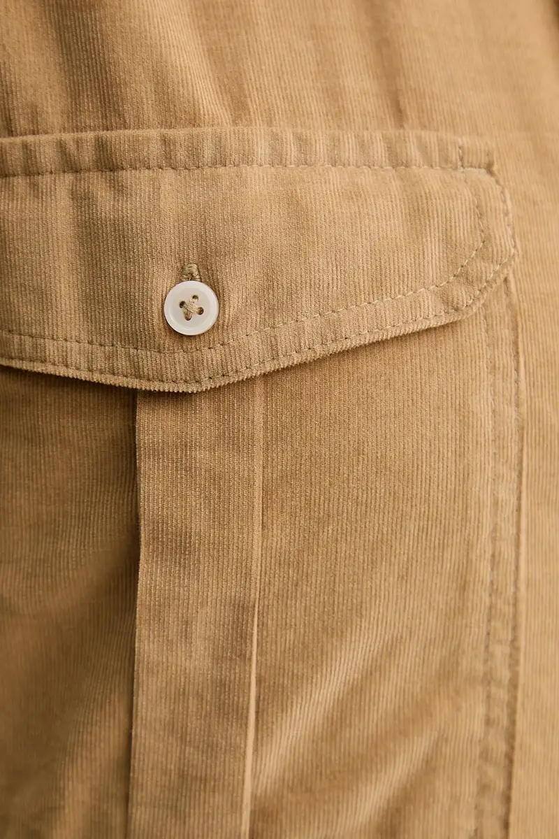 camicia in velluto a coste donna colore beige 508088242173 miniatura 5
