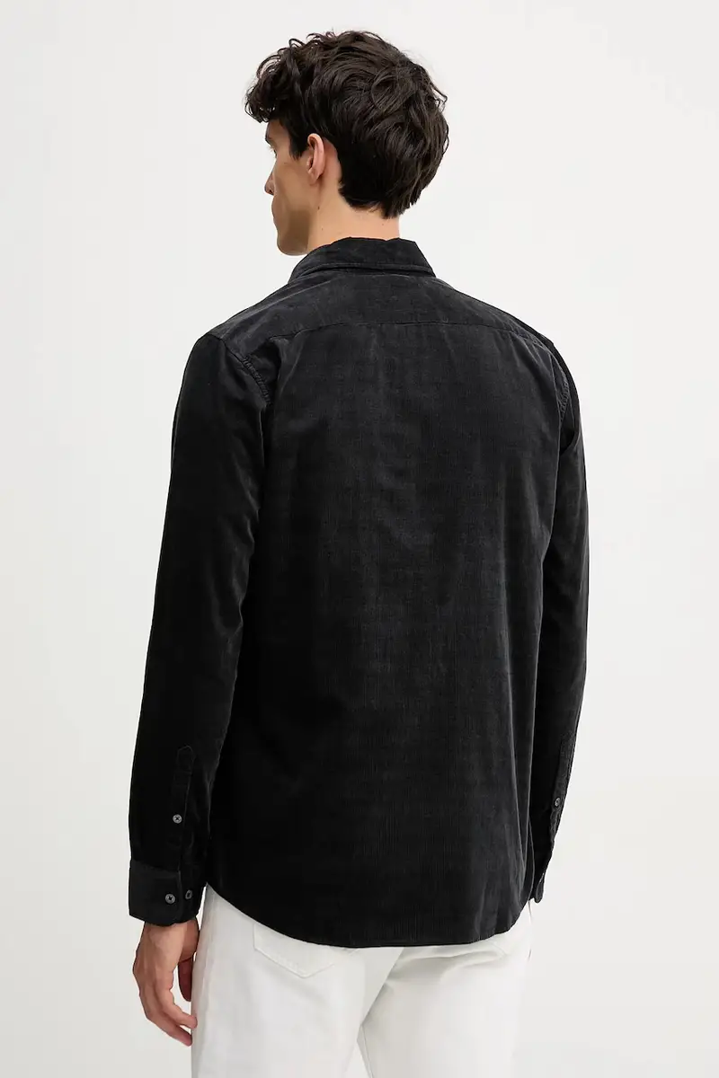 camicia in velluto a coste uomo colore nero 529738842104 miniatura 3