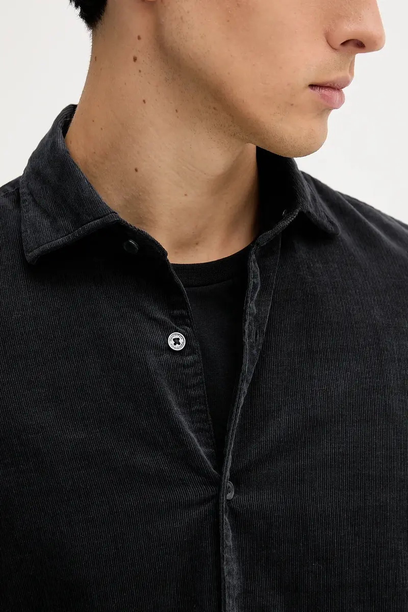 camicia in velluto a coste uomo colore nero 529738842104 miniatura 5