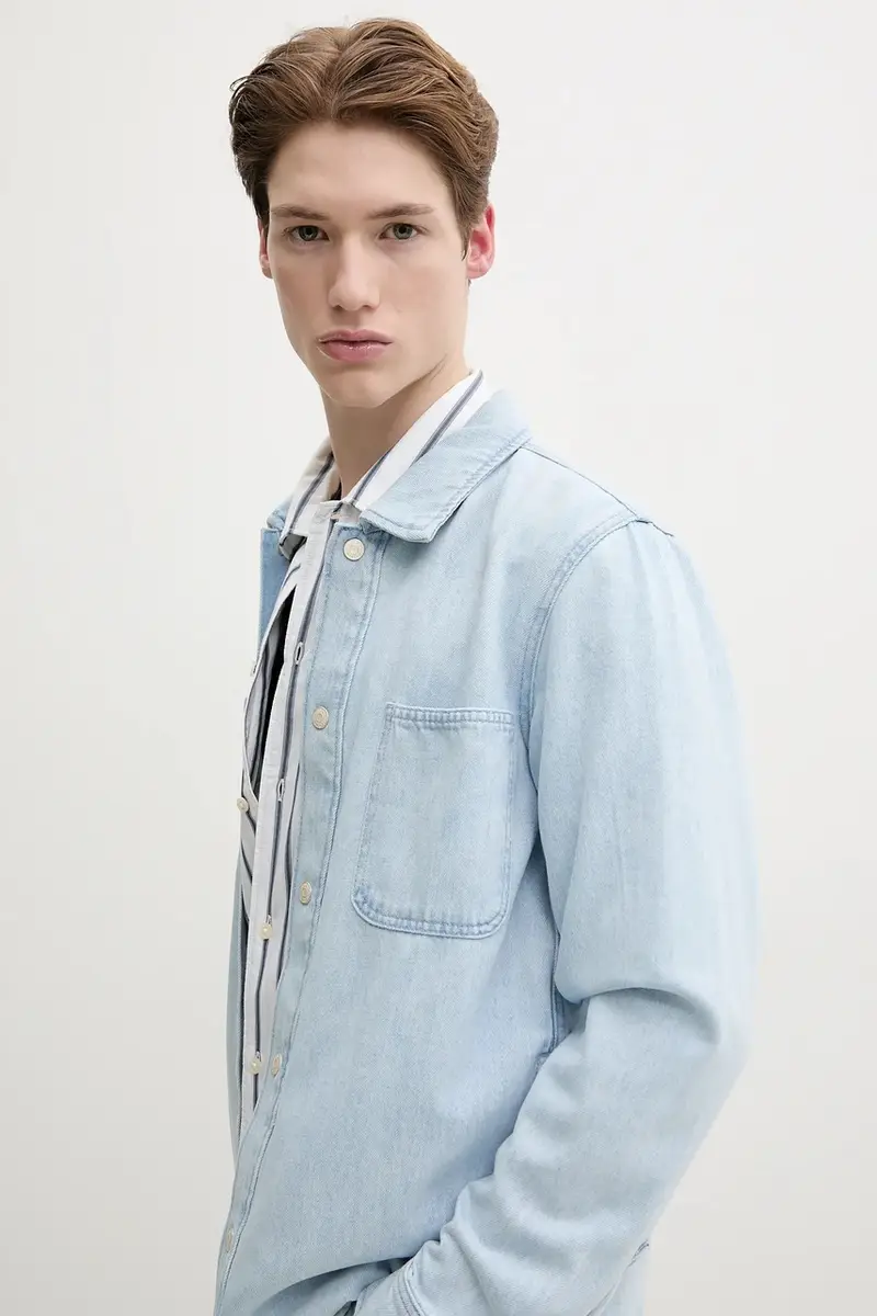 camicia uomo colore blu 5000005865 miniatura 4