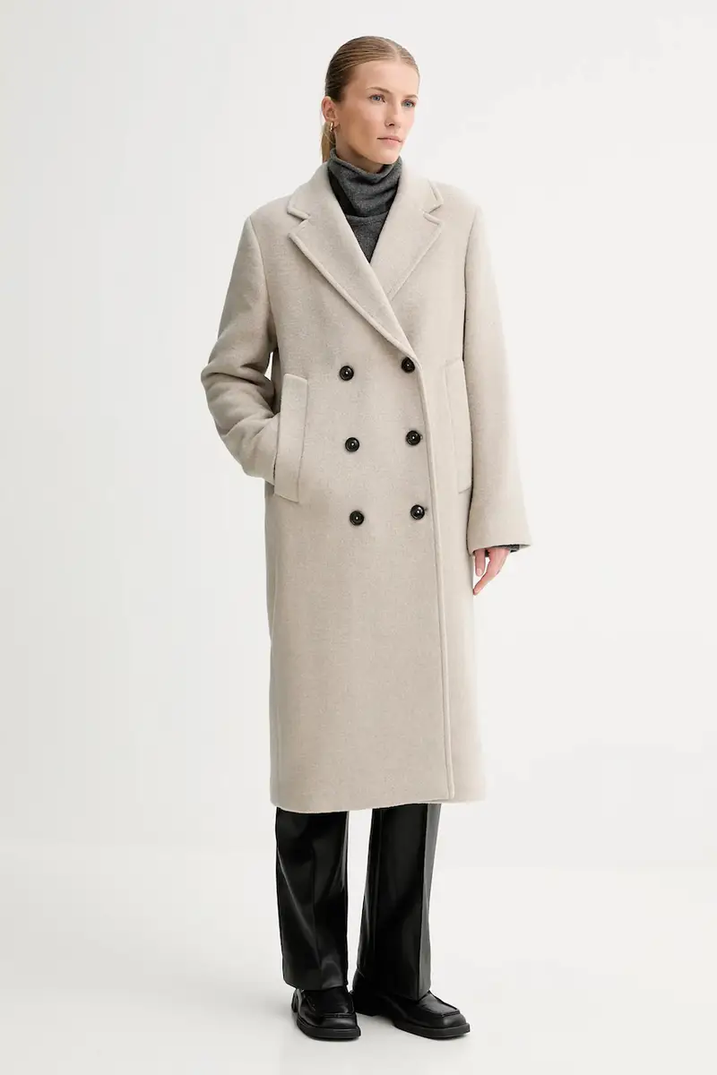 cappotto con lana colore beige 510024171139