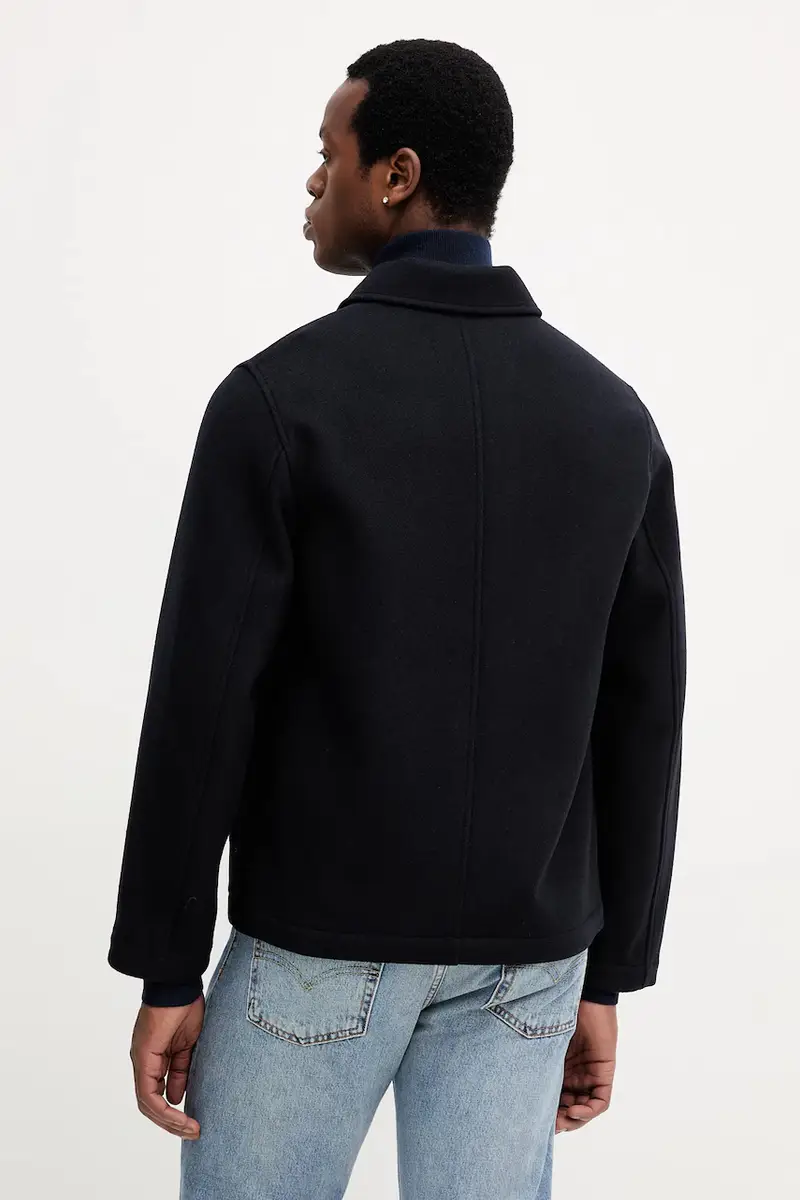 cappotto con lana colore blu navy 5000006852 miniatura 3