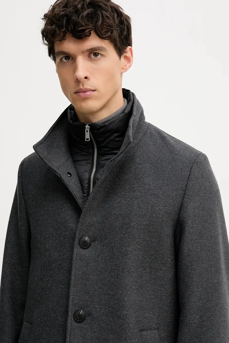 cappotto con lana colore grigio 529028871044 miniatura 5