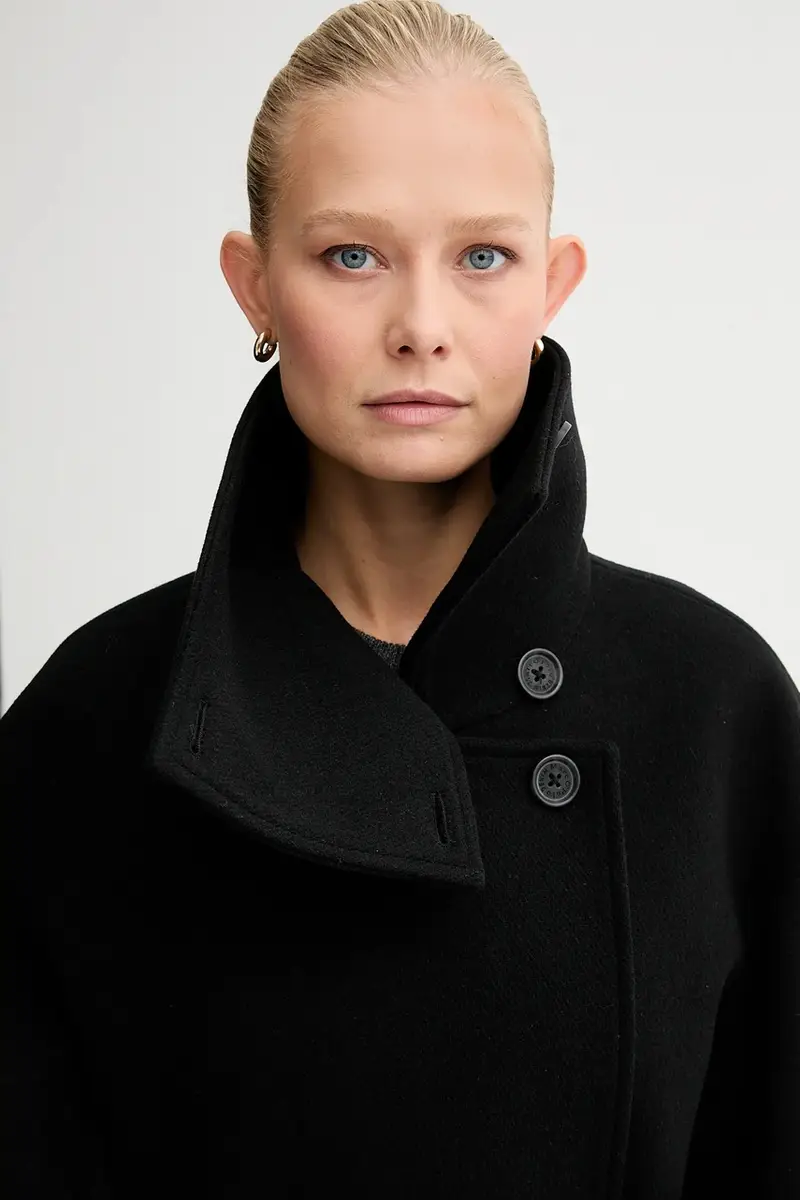 cappotto con lana colore nero 5000007651 miniatura 5