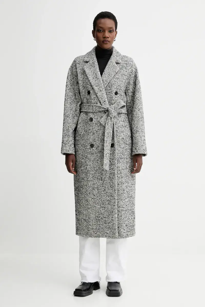 cappotto con lana colore nero 509017671133