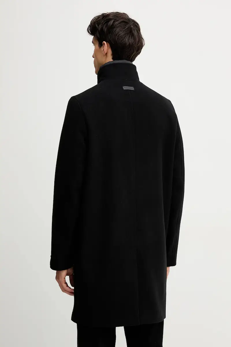 cappotto con lana colore nero 529028871044 miniatura 3