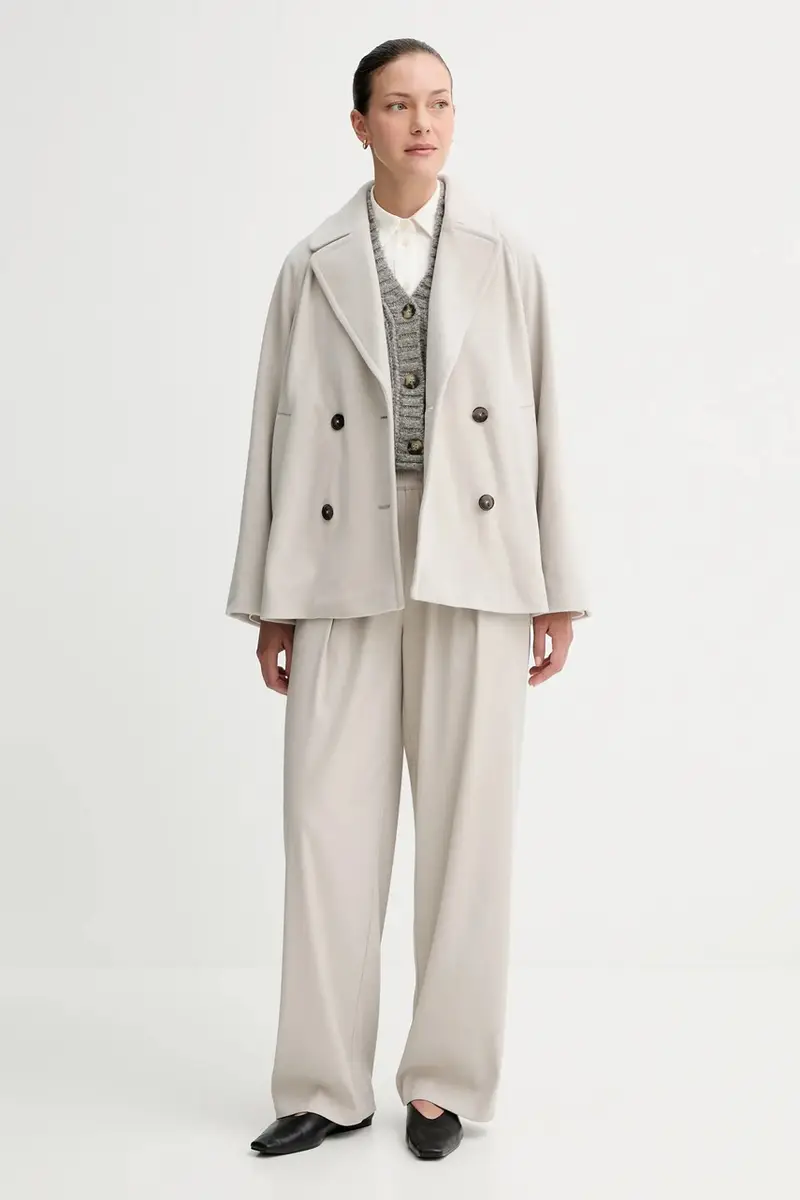 cappotto in lana colore grigio 508017570119 miniatura 2