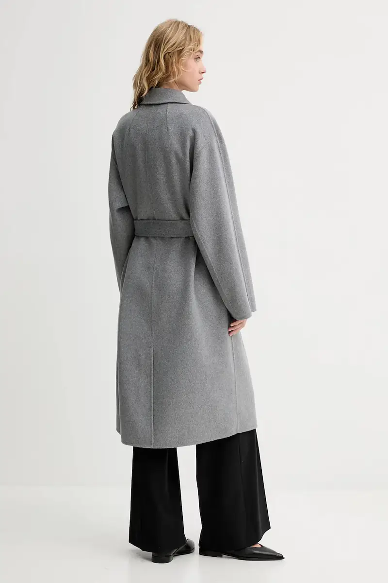 cappotto in lana colore grigio 508024371127 miniatura 3