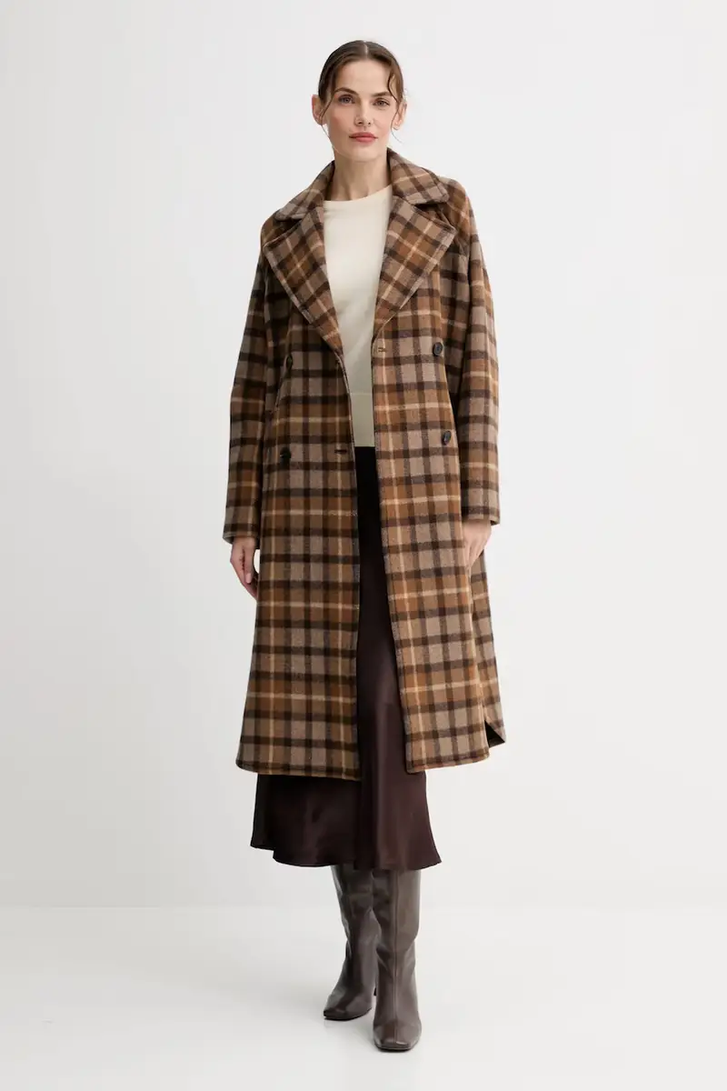 cappotto in lana colore marrone 508018371151 miniatura 2