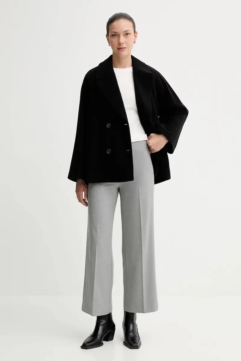 cappotto in lana colore nero 508017570119 miniatura 2