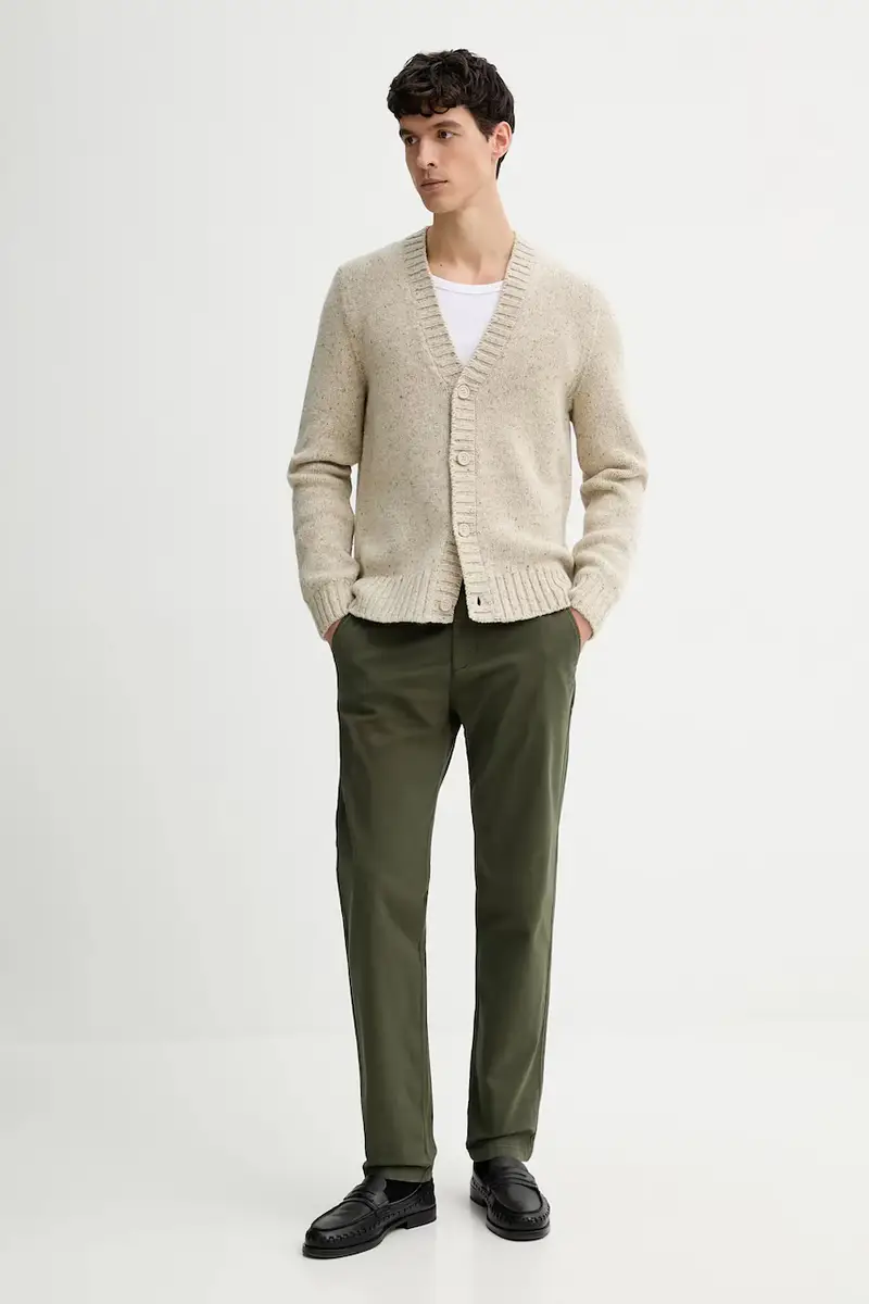 cardigan con lana colore beige 5000007627 miniatura 2