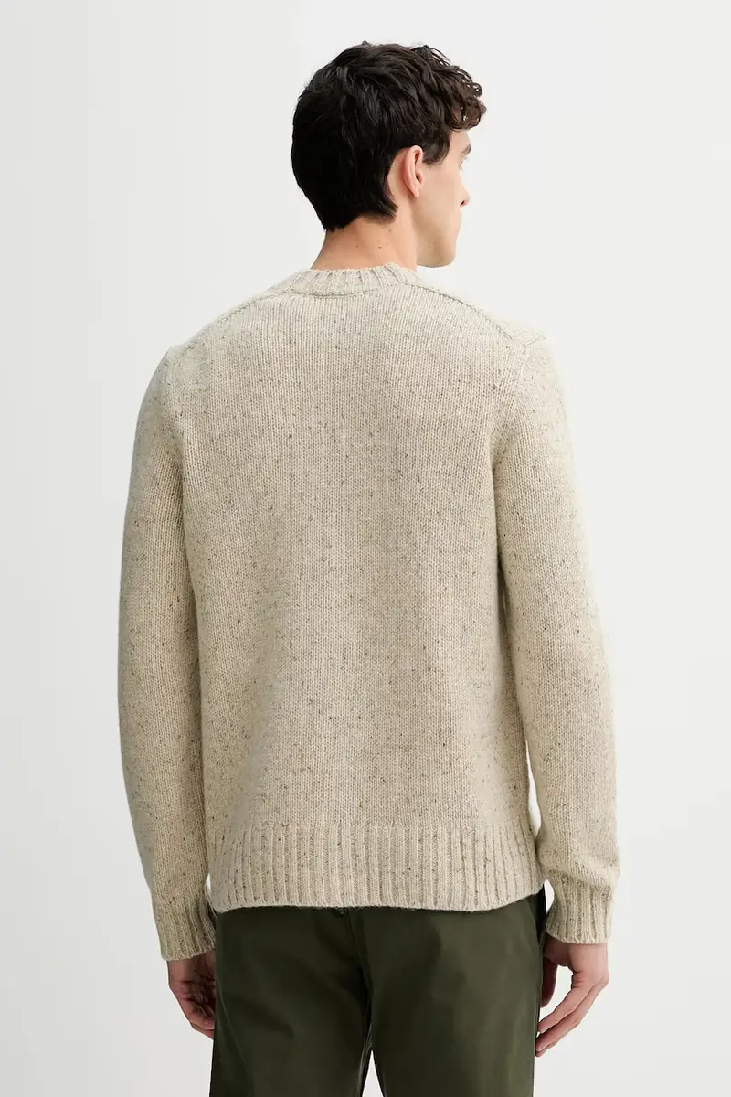 cardigan con lana colore beige 5000007627 miniatura 3