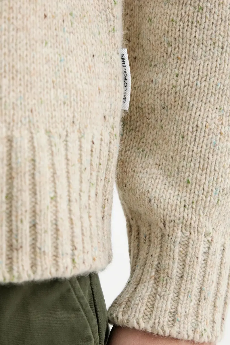 cardigan con lana colore beige 5000007627 miniatura 5