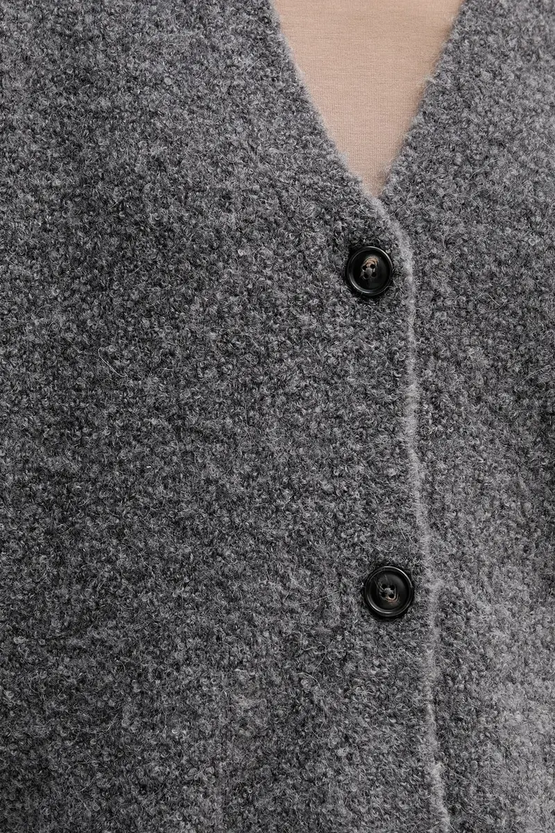 cardigan con lana colore grigio 510610961157 miniatura 5