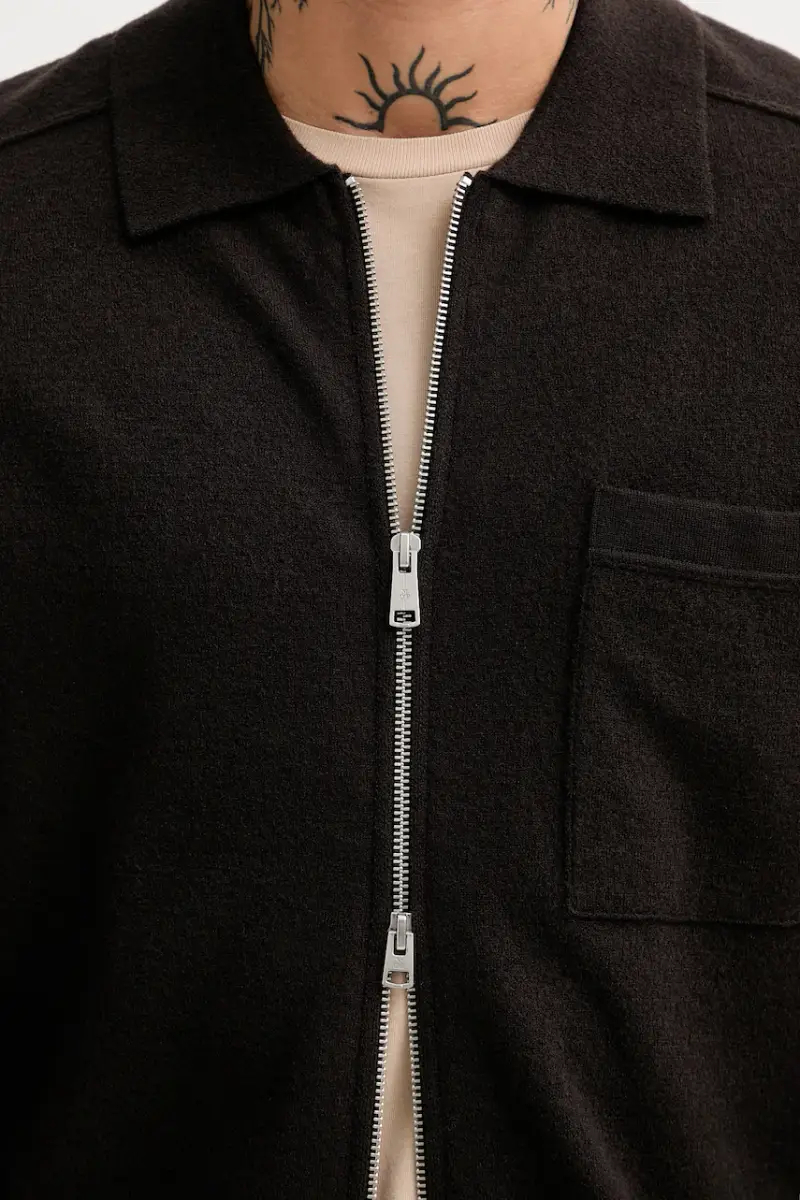 cardigan con lana colore marrone 530515361154 miniatura 5