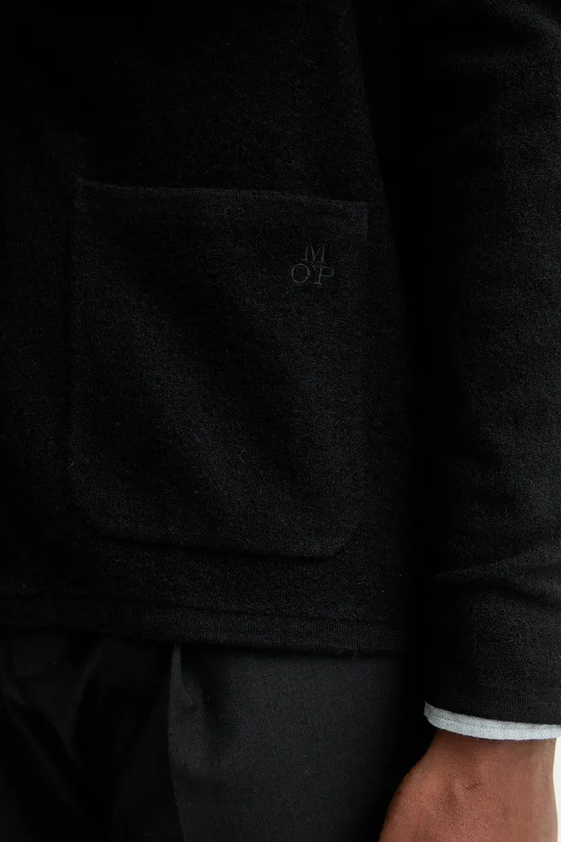 cardigan con lana colore nero 530515361230 miniatura 5