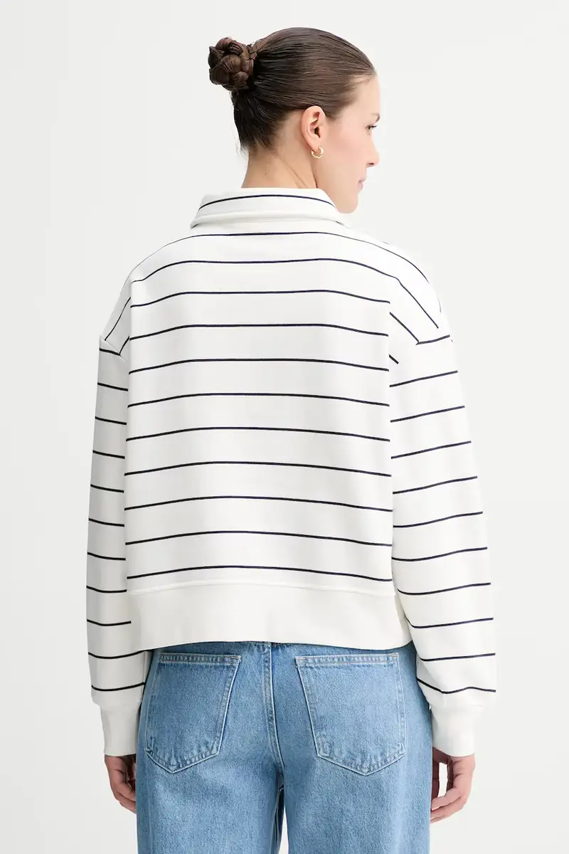 felpa in cotone donna colore bianco 5000007098 miniatura 3