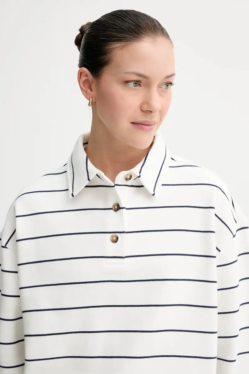 felpa in cotone donna colore bianco 5000007098 miniatura 5