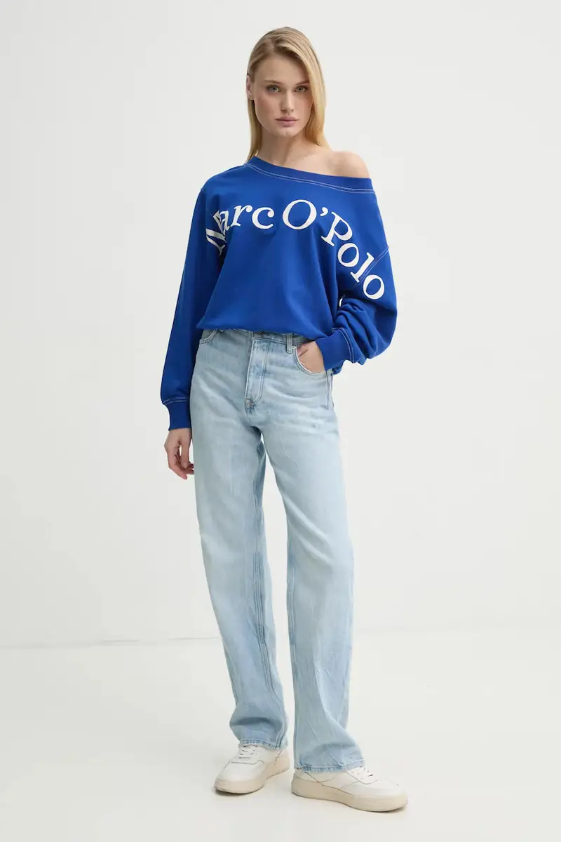 felpa in cotone donna colore blu 502407354067 miniatura 2