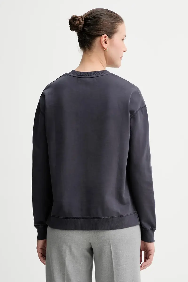 felpa in cotone donna colore blu navy 5000007724 miniatura 3