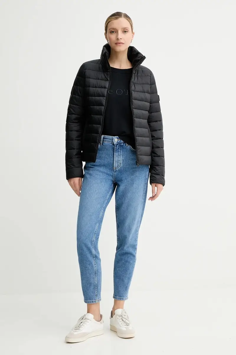 felpa in cotone donna colore blu navy con applicazione 508407354063 miniatura 2