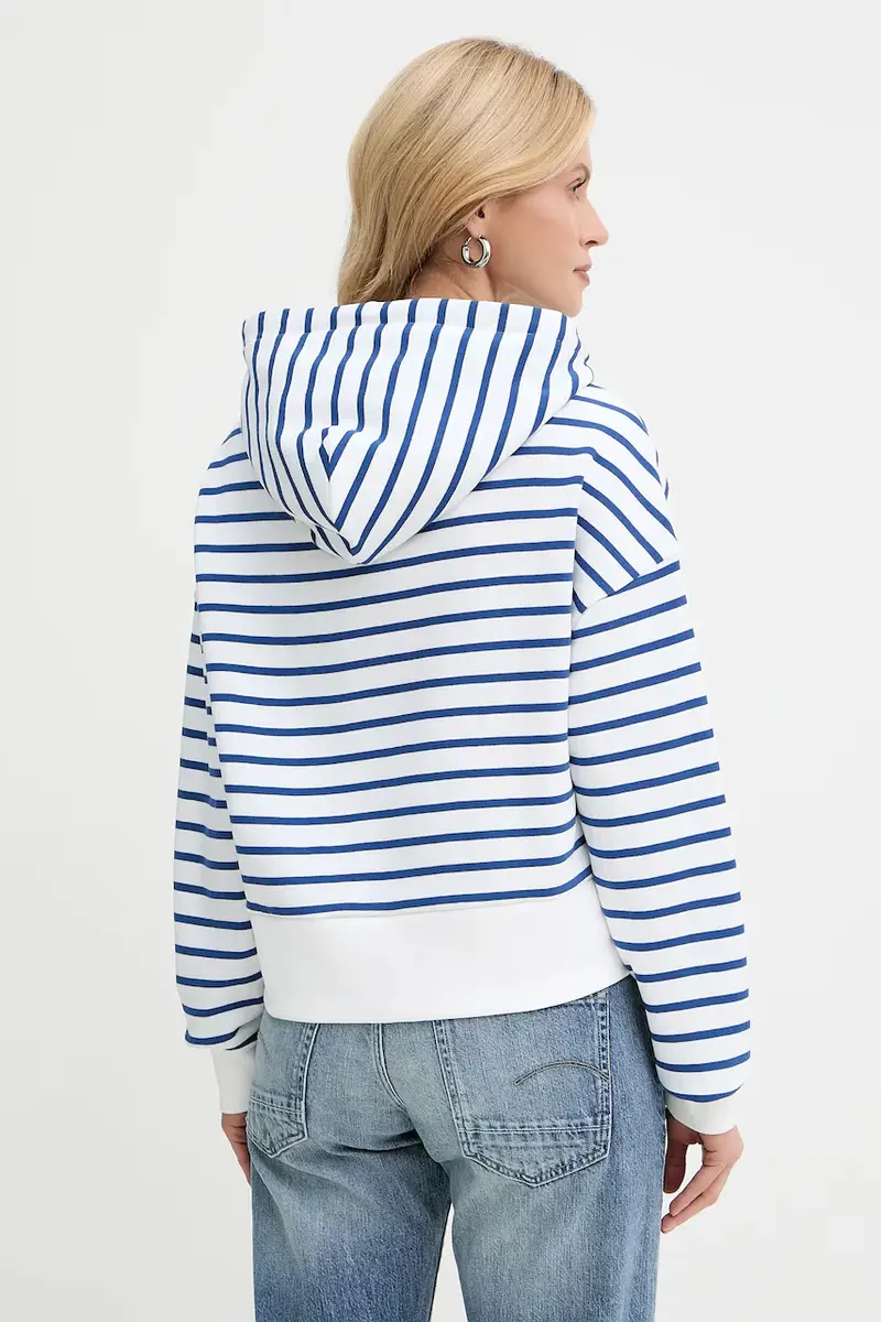 felpa in cotone donna colore blu navy con cappuccio 5000006577 miniatura 3