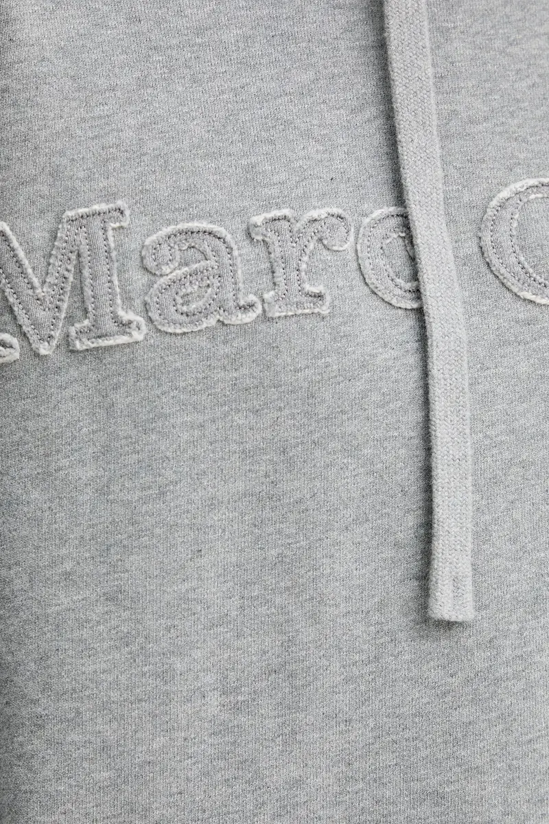 felpa in cotone donna colore grigio con cappuccio 508403054089 miniatura 5