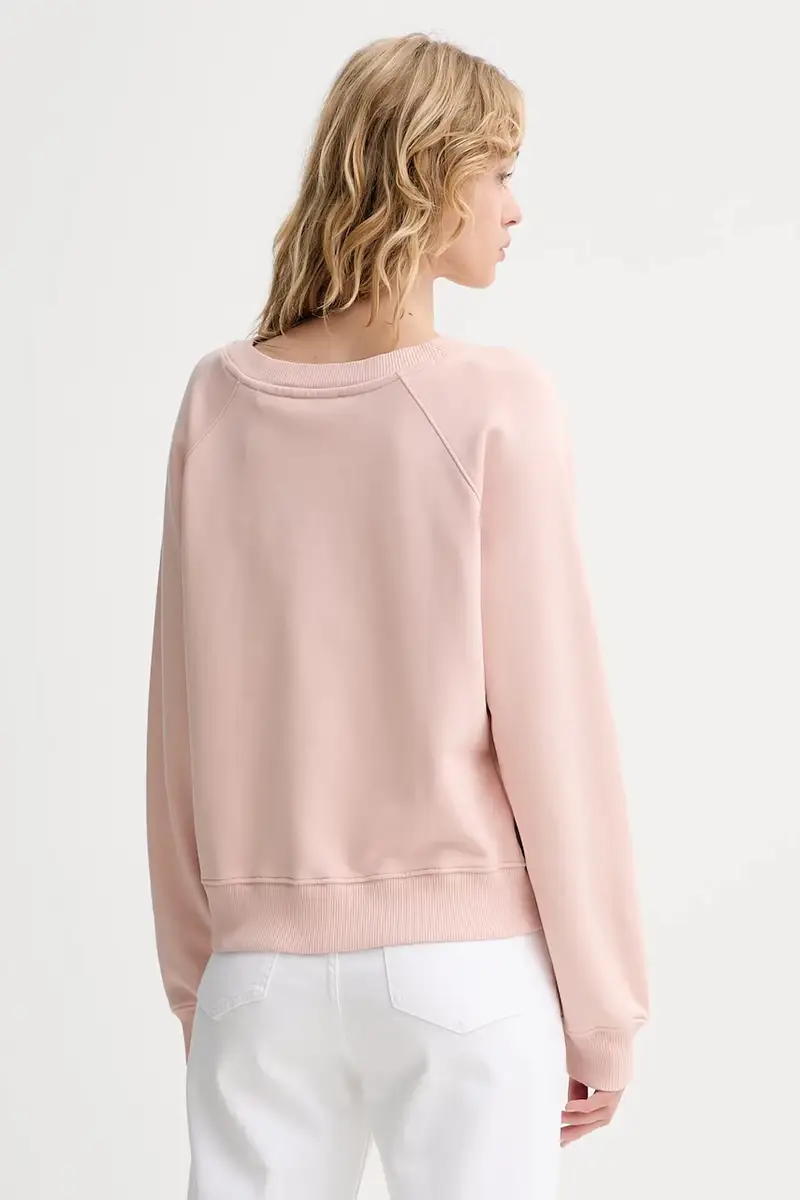 felpa in cotone donna colore rosa con applicazione 508407354063 miniatura 3